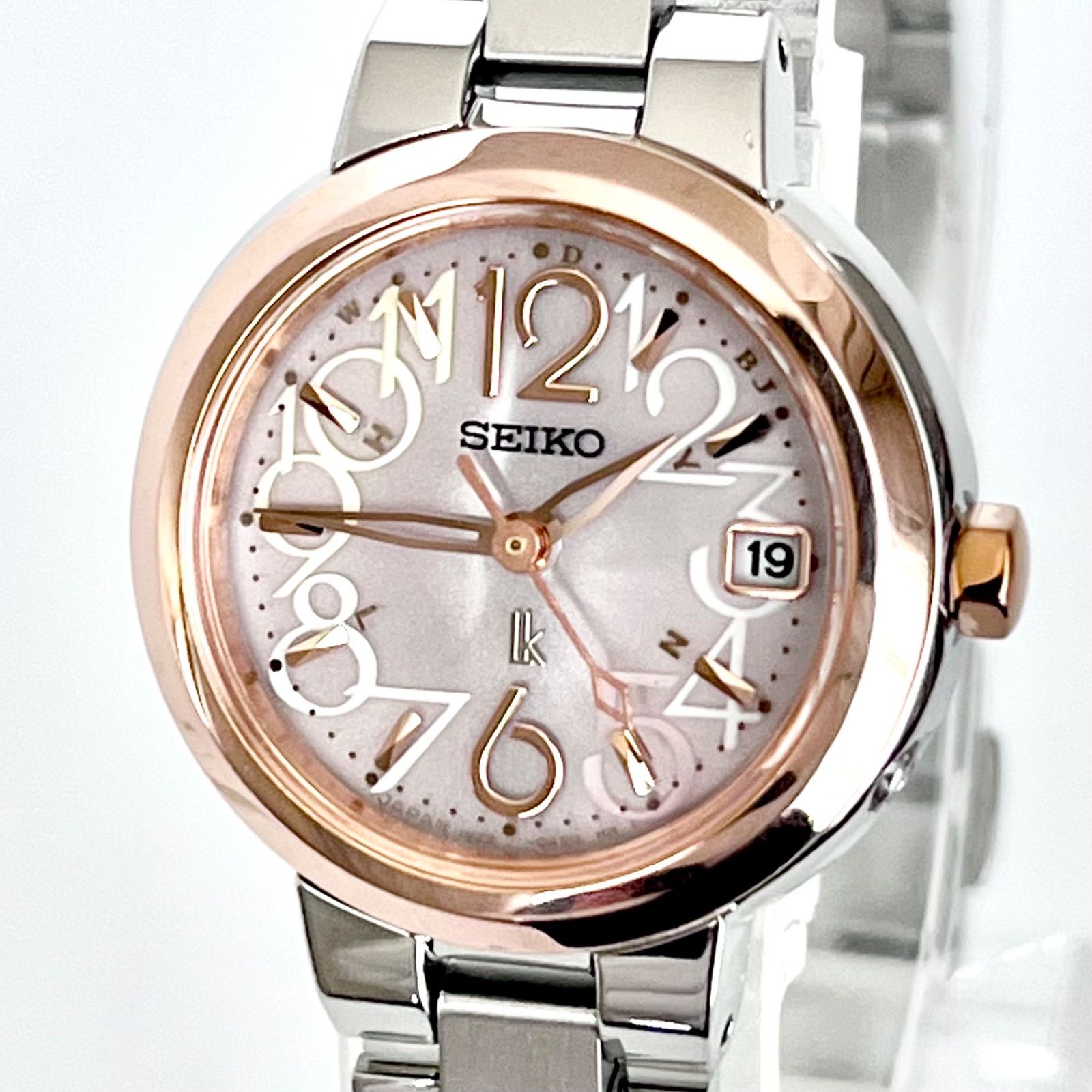 セイコー SEIKO ルキア レディース 腕時計 磨き済み 電池新品 s1923 セイコー ルキア レディース 腕時計 稼働 電波ソーラー 磨き済み
