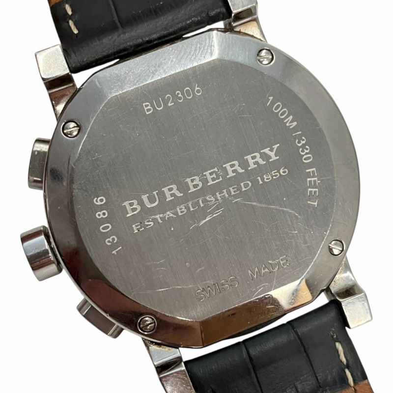 バーバリー BURBERRY BU2306 腕時計 クオーツ クロノグラフ 黒文字盤