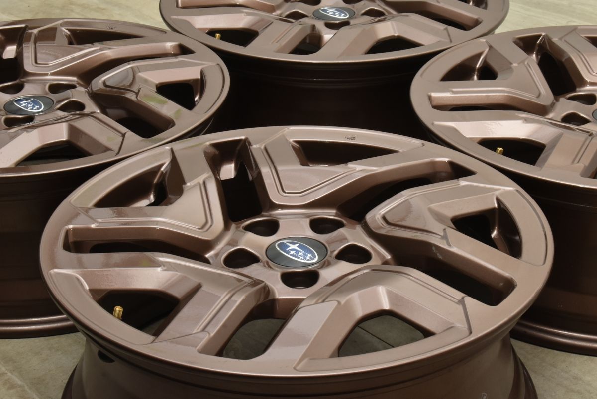 新車外し スバル SL フォレスター 純正 18in 7J 48 PCD114.3 4本セット レヴォーグ レイバック クロストレック スタッドレス用に