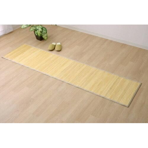 【新品・3営業日で発送】イケヒコ バンブー 竹 マット 無地 シンプル 『ローマ』 ナチュラル 50×250cm