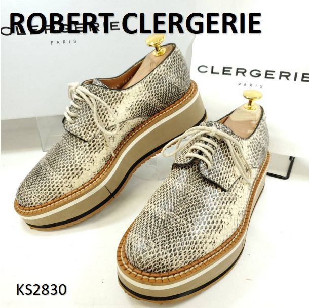 ロベールクレジュリー き 定価9万円 BROOK6 厚底 パイソン