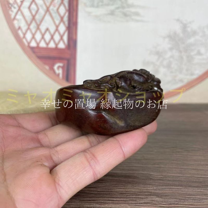 墨汁入れ 墨入れ 置物 文房四宝 筆洗 龍彫刻 書道用品 墨水入れ