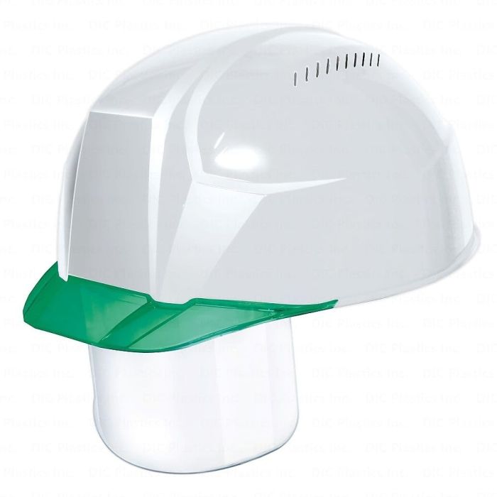 2営業日で発送 DICプラスチック Dic Plastics DIC 超軽量 透明バイザーヘルメット シールド面付 AA23-CSV KP 白 グリーン AA23CSVHA8KPWG 8536