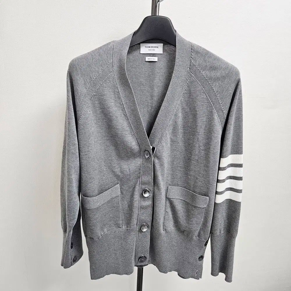 38 トムブラウン FKC304A ミラノステッチ ラグラン カーディガン グレー