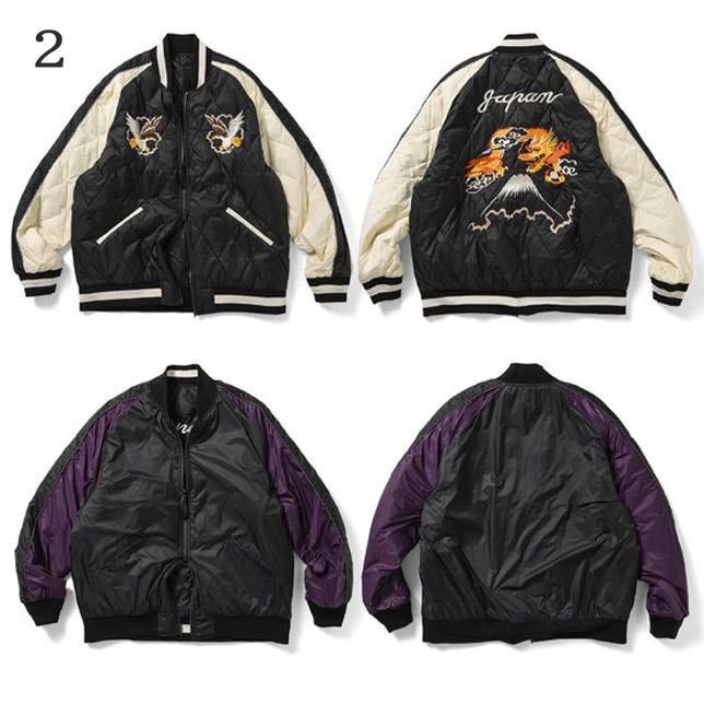 タイオン ダウン メンズ レディース 体温 ジャパン リバーシブル スカジャン ダウンジャケット ユニセックス TAION-JK04JS-N1 KANDAIZUMI_COM