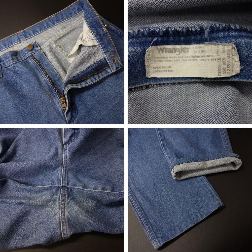 USA製　80s-90s　Wrangler　13MWZ　ジーンズ　ブルー　W36 Wrangler - USA製 80s-90s Wrangler 13MWZ ジーンズ ブルー W36