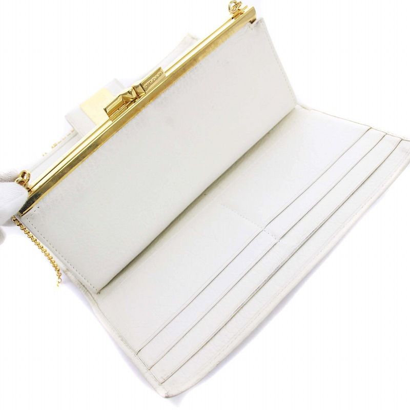 BVLGARI ブルガリ 二つ折り財布 白｜BVLGARI ブルガリ 二つ折り財布 白