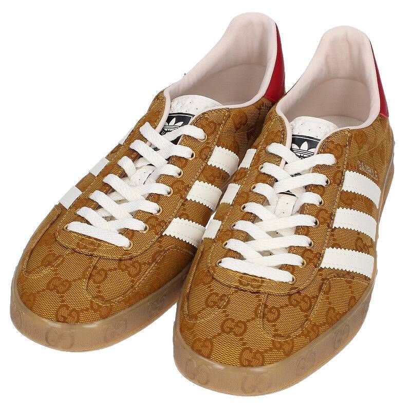 グッチ ×アディダス adidas HQ8850 GAZELLE GG柄ローカットスニーカー ...