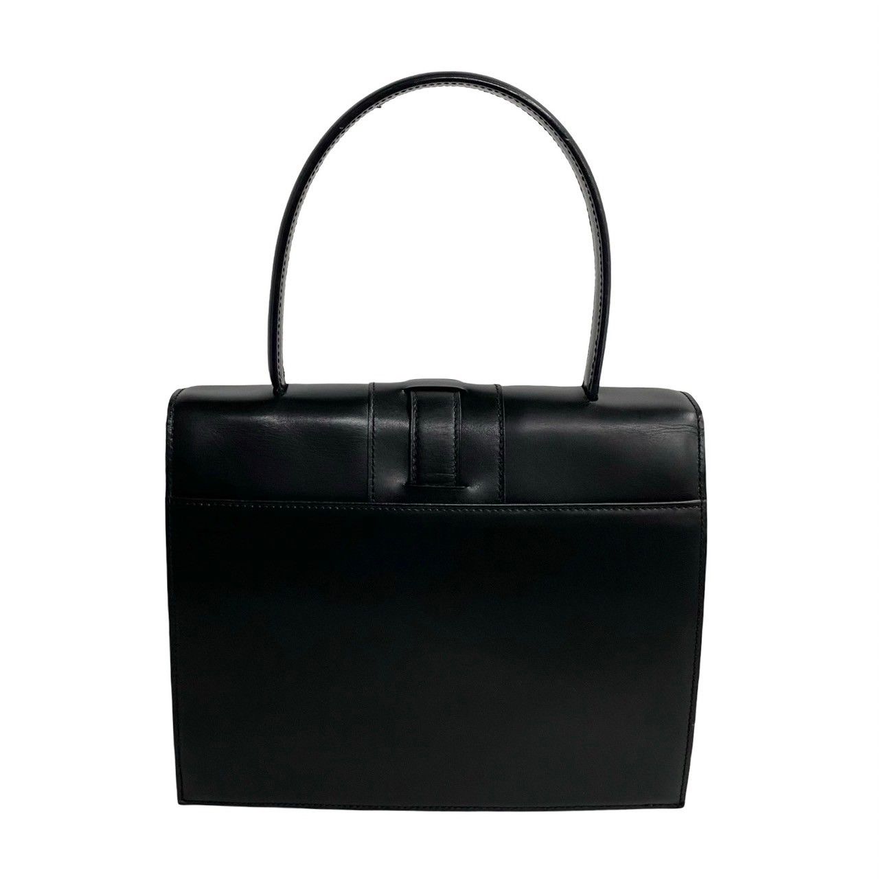 極 美品 CELINE セリーヌ ヴィンテージ リボン ロゴ 金具 カーフ