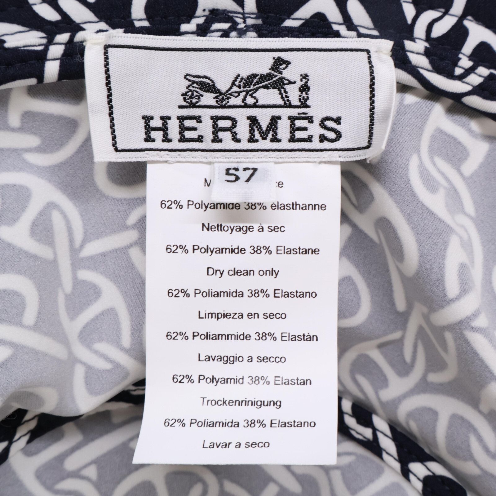 【お洒落＊シェーヌダンクル柄】HERMES バケットハット HERMES エルメス 【美品/国内正規】シェーヌダンクル柄 バケット