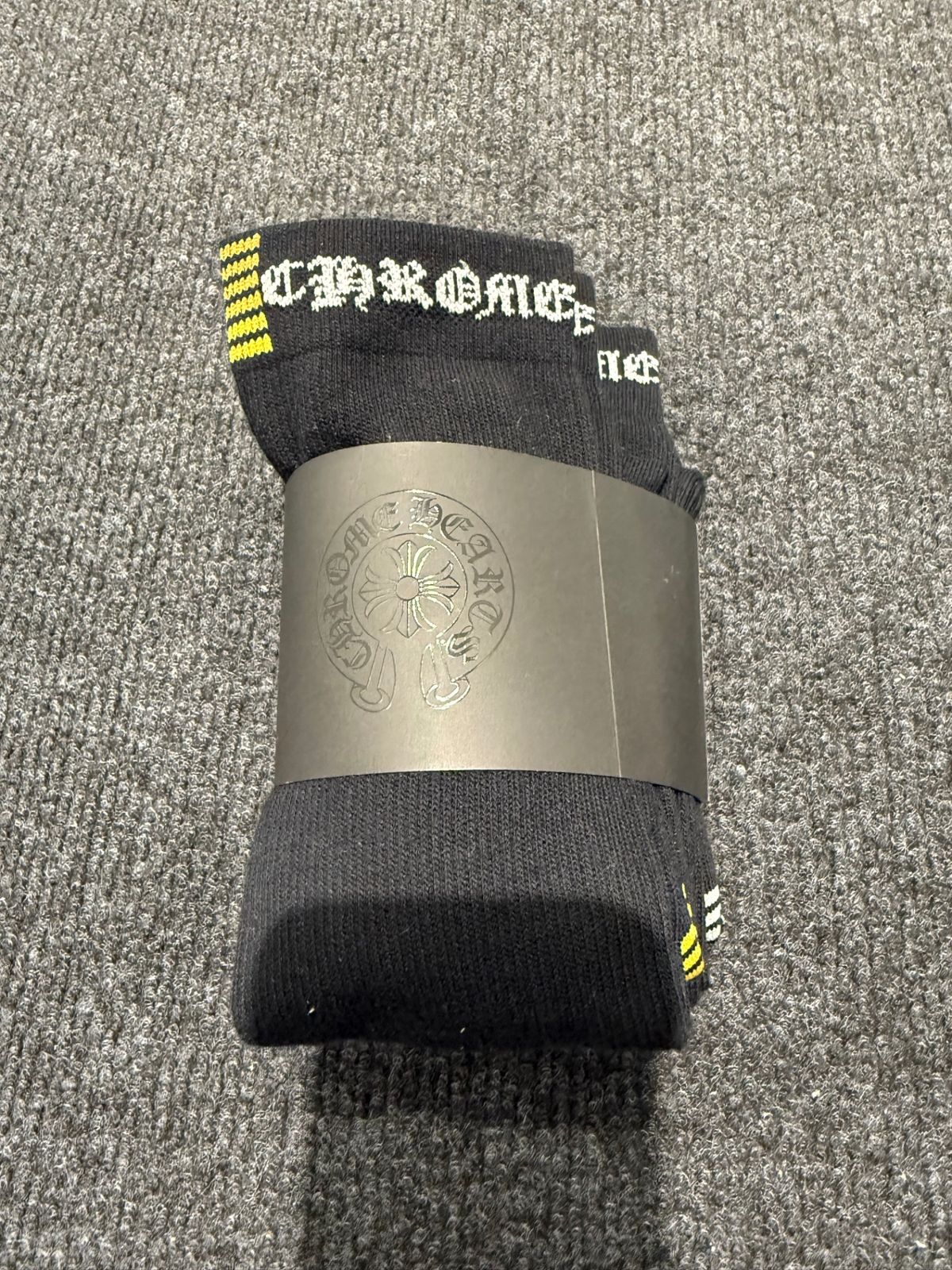 新品未使用 クロムハーツ ロゴ Dagger 靴下2足セット Mサイズ