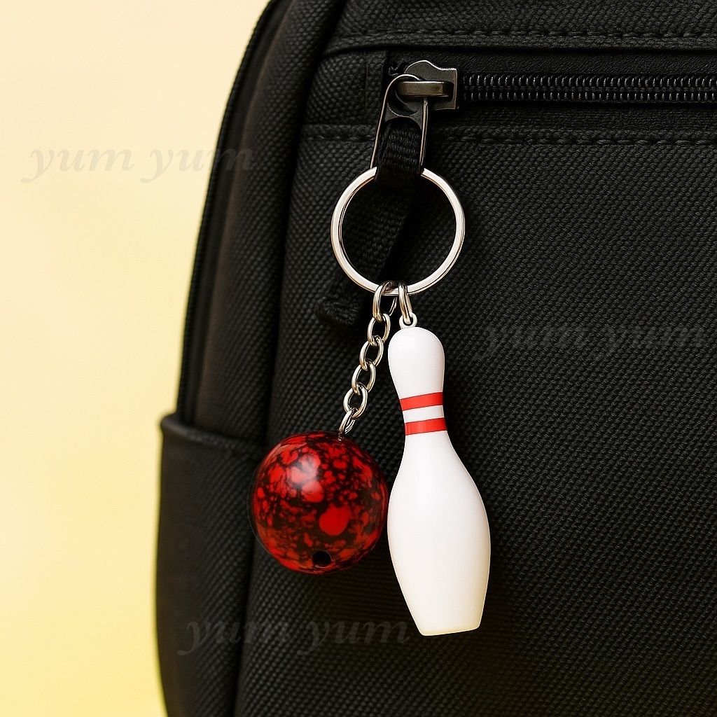 ボウリング ボーリング キーホルダー ミニチュア ピン ボール 雑貨