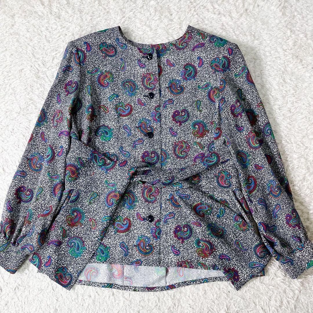 専用90s ヴィンテージ GIVENCHY ジバンシー ペイズリー柄 ジャケット 希少柄】GIVENCHY ジバンシィ ノーカラージャケット カラーレス