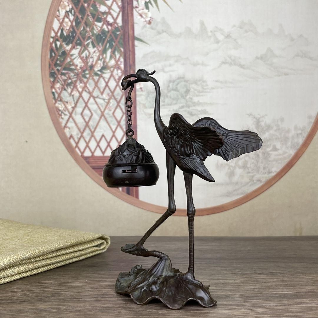 銅 細工 龍薫炉 弔り炉 博山薫香炉 茶道置物 装飾品 工芸品 置物 新品・未使用】 銅器 香炉 三足九龍炉 茶道薫香炉 香道具 装飾品