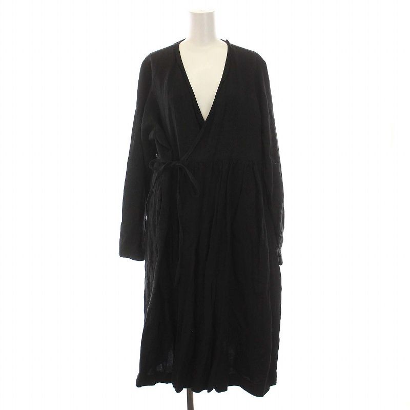 パドカレ pas de calais ラップ ワンピース ロング リネン 麻100