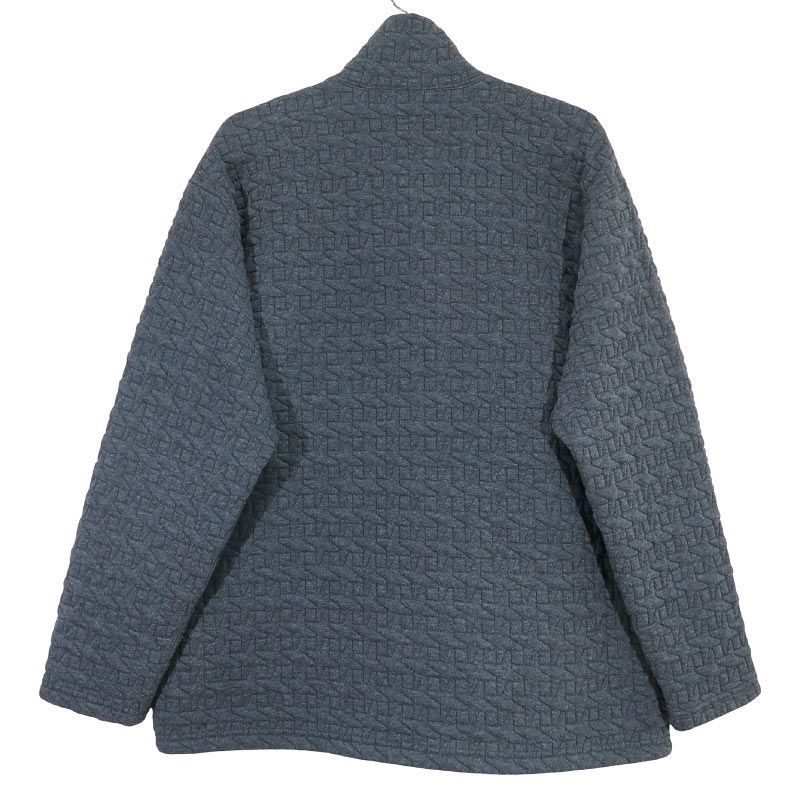 ENGINEERED GARMENTS エンジニアド ガーメンツ ZIP MOCK NECK - PC QUILTED JERSEY ジップ モック ネック キルティング ジャージ チャコール サイズS novz