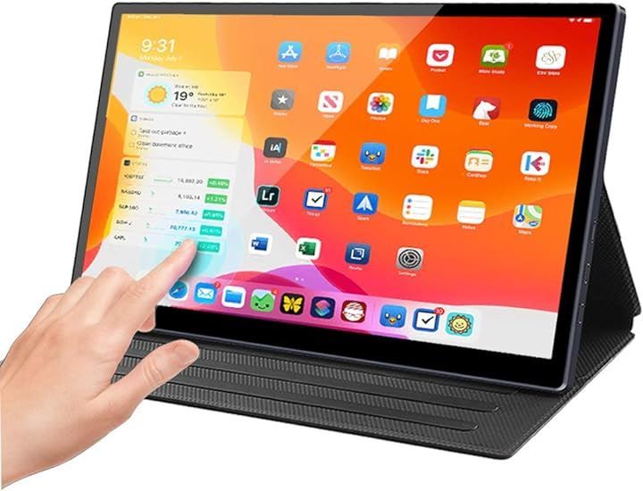 AtoLas 互換品 モバイルモニター 15.6インチ 4k タッチパネル モバイルディスプレイ 薄型 軽量 IPSパネル USB Type-C|mini HDMI|PD 保護ケース付
