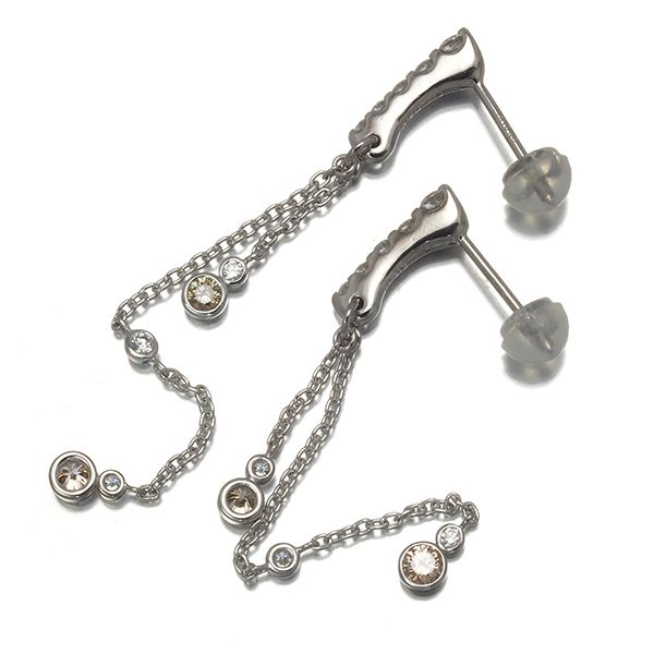 カシケイ ピアス ダイヤ ダイヤモンド 0.30ct/0.52ct K18WG