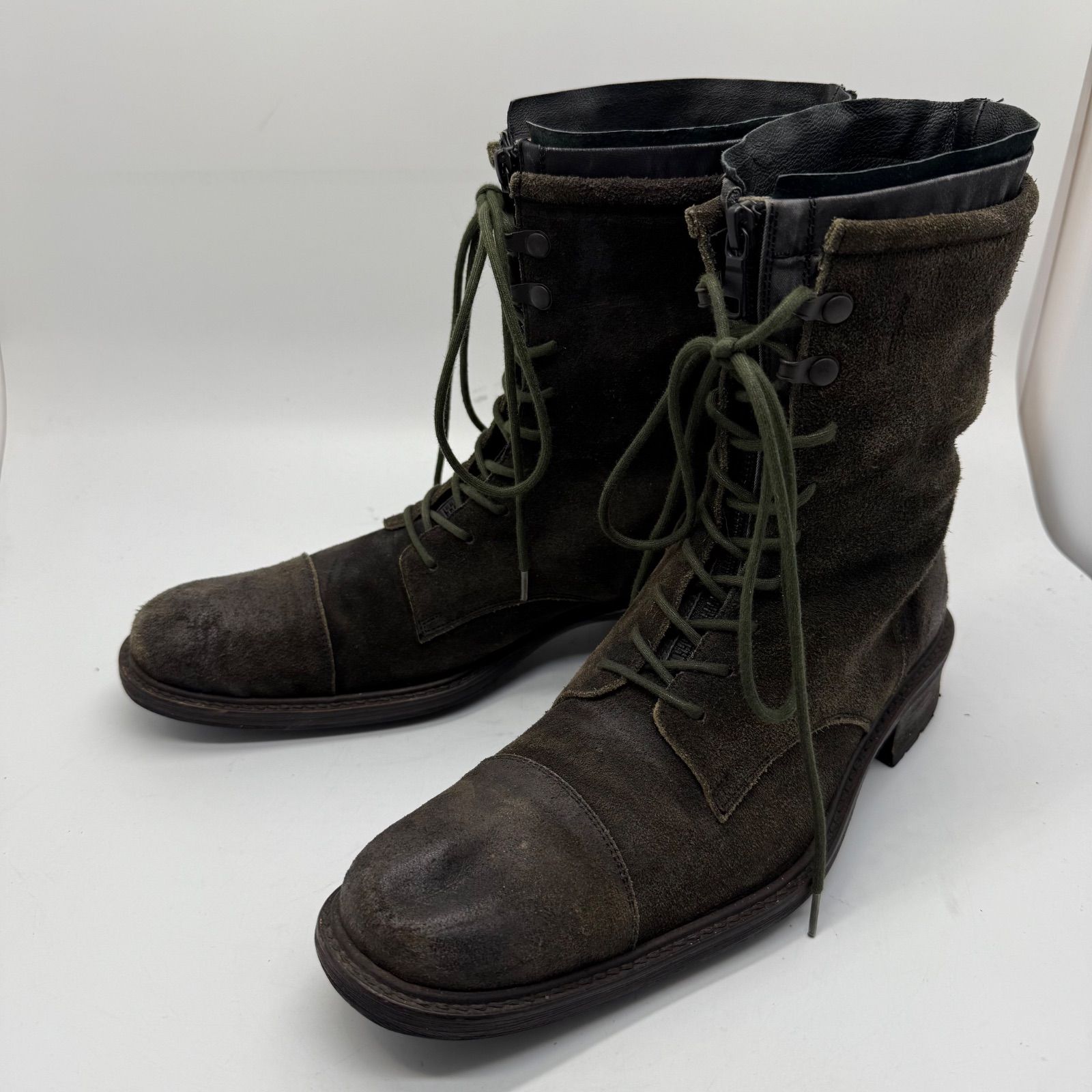 00's alfredoBANNISTER バニスター レースアップZIPブーツ