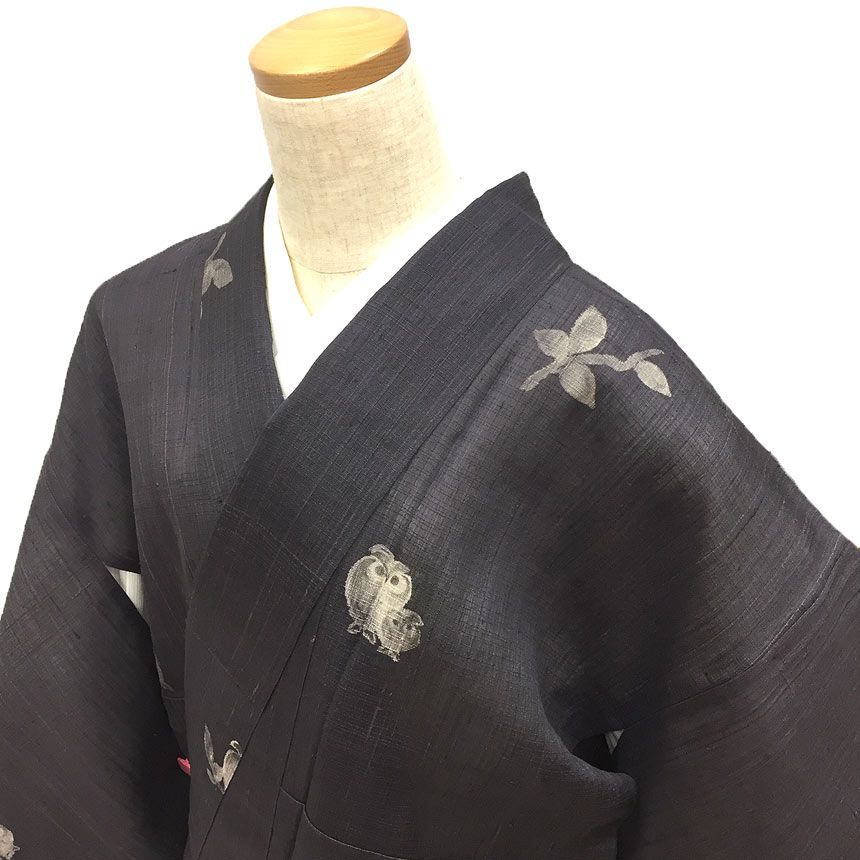 京やI546 正絹 夏着物 夏紬 京都 染織の名門【鷹ヶ峰・しょうざん