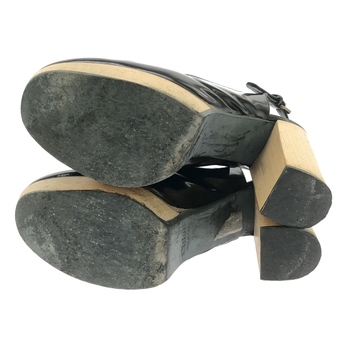 美品】 Chloe / クロエ | レザー リボン ウッドヒール パンプス | 37