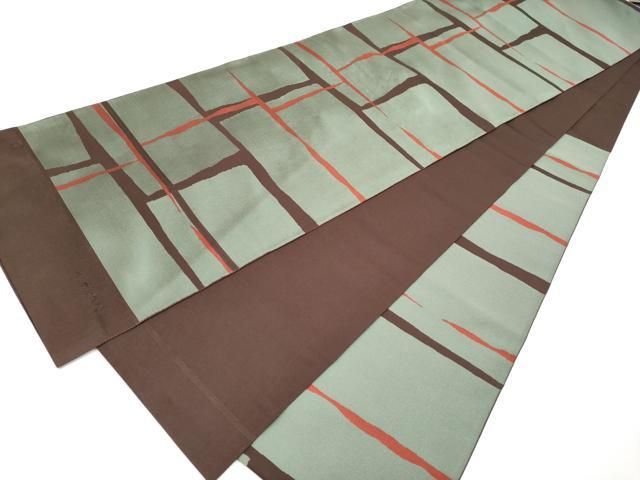 平和屋本店■極上　西陣　川島織物　六通柄袋帯　格子柄　証紙付き　逸品　未使用　CYAA1916s5 平和屋本店□極上 西陣 川島織物 六通柄袋帯 格子柄 証紙付き 逸品 未