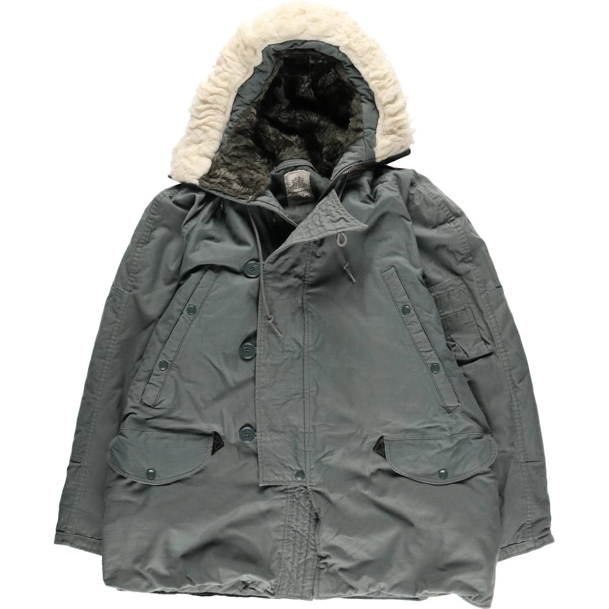 古着 米軍実品 90年代 N-3B ミリタリー フライトジャケット USA製 LARGE メンズL相当 ヴィンテージ/evb009739