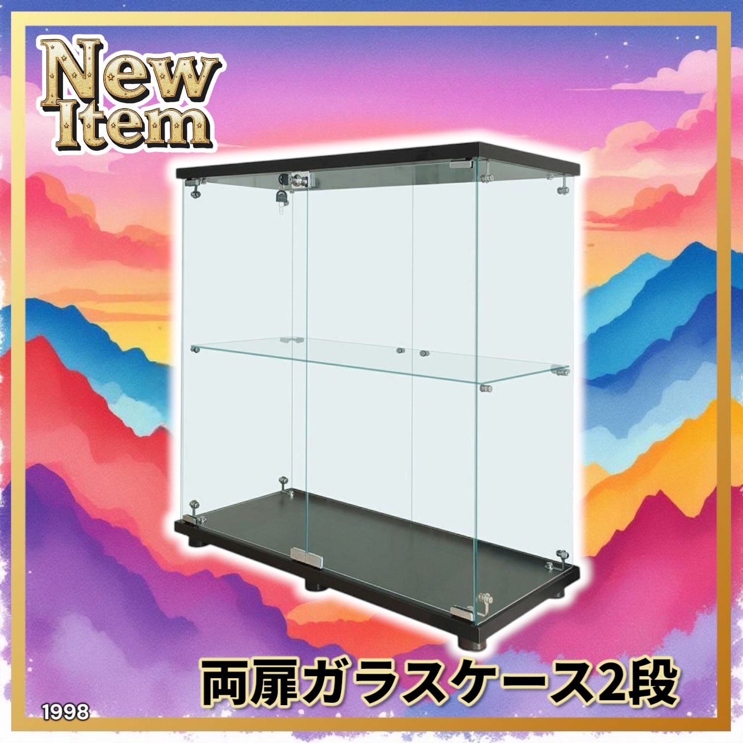 両扉ガラスケース2段 ブラック Amazon.co.jp: 【ブラック】OSJ