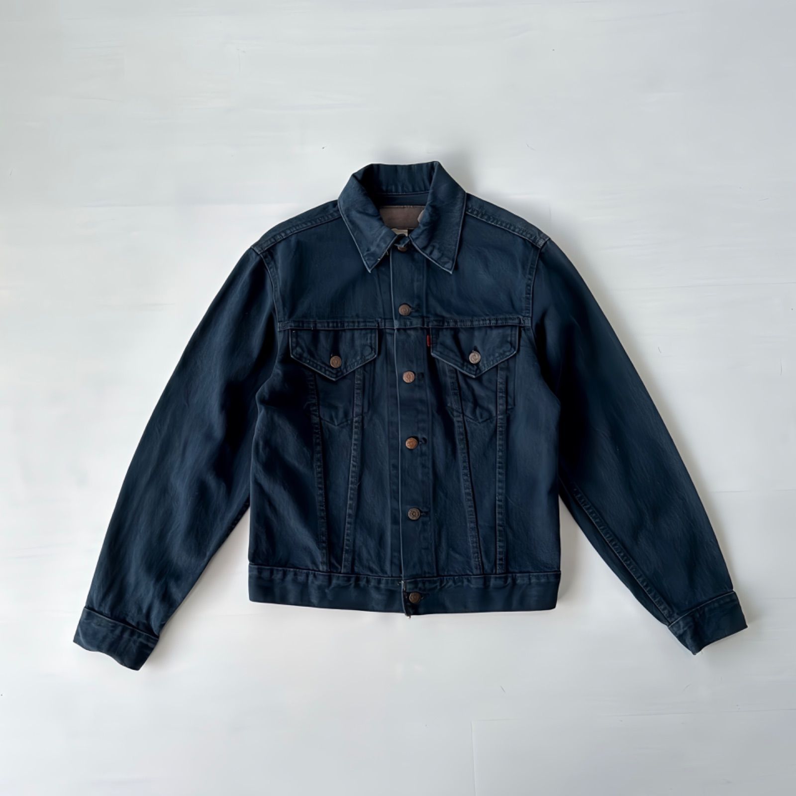 80s USA製 リーバイス70505 デニムジャケット 後染め ブラックLevi