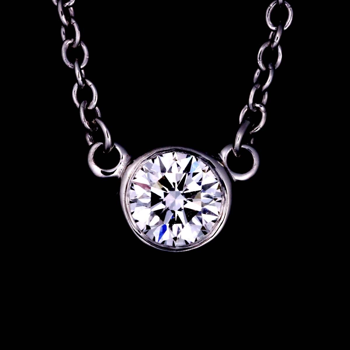 ティファニー TIFFANY&CO. バイザヤード ダイヤ ネックレス 40cm Pt 