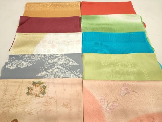 平和屋着物 和装小物 帯揚げ10枚セット 正絹 DAAX2005xg