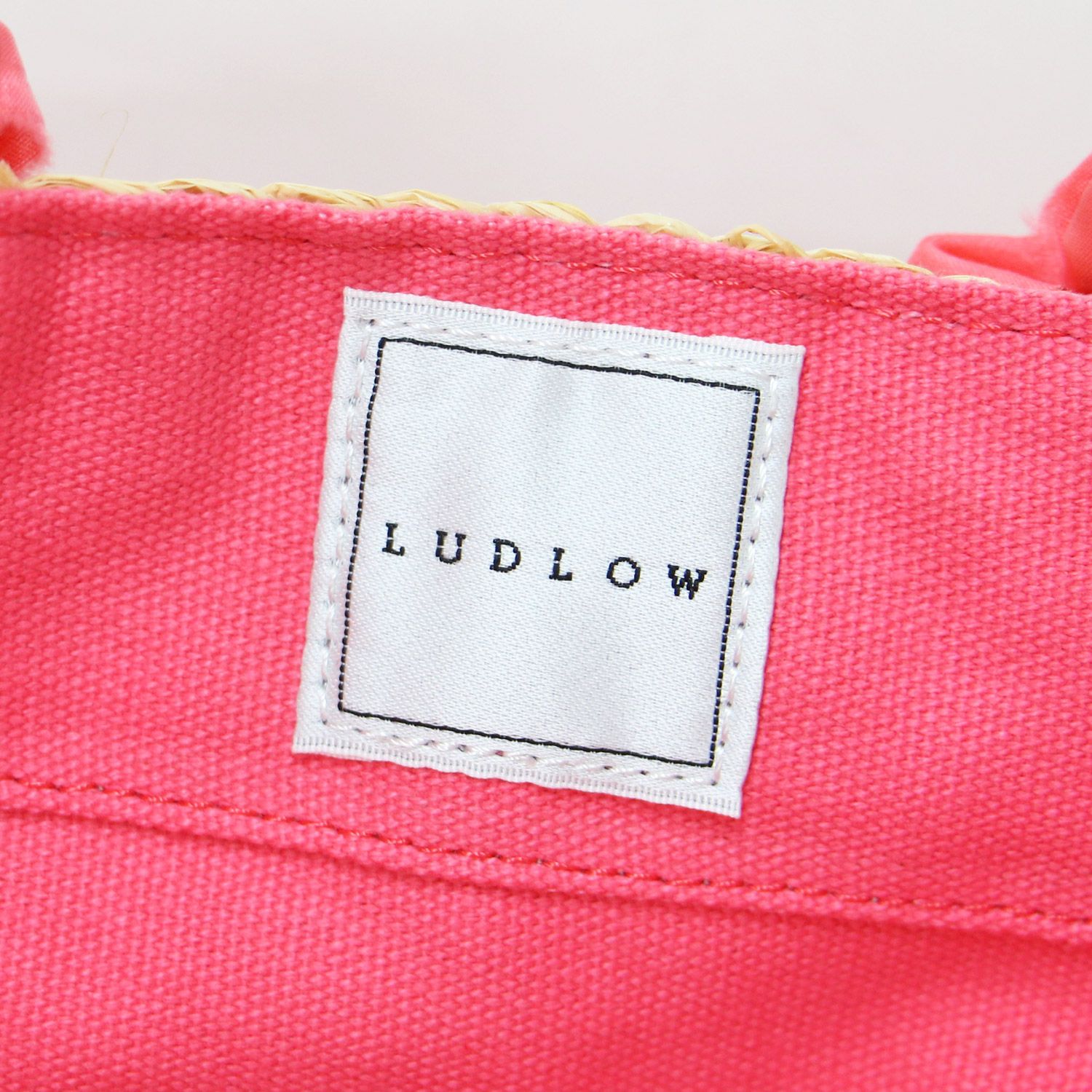 新品】LUDLOW ラドロー バッグ ナチュラル コーラル / 伊勢丹限定
