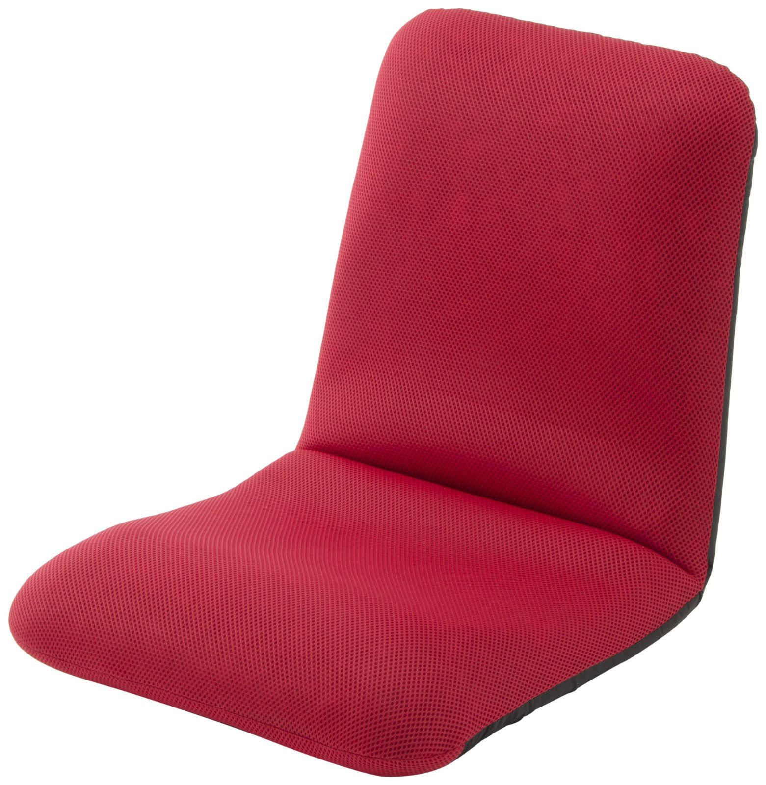 日本製 背部リクライニング 背筋ピン メッシュレッド Mサイズ A454a-504RED 和楽チェア 高反発 座椅子 セルタン