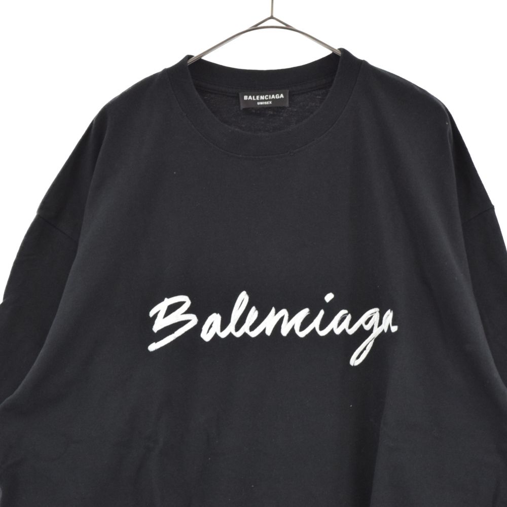 BALENCIAGA バレンシアガ tシャツ シグネチャー ロゴ ダメージ加工 BALENCIAGA バレンシアガ tシャツ シグネチャー ロゴ ダメージ加工