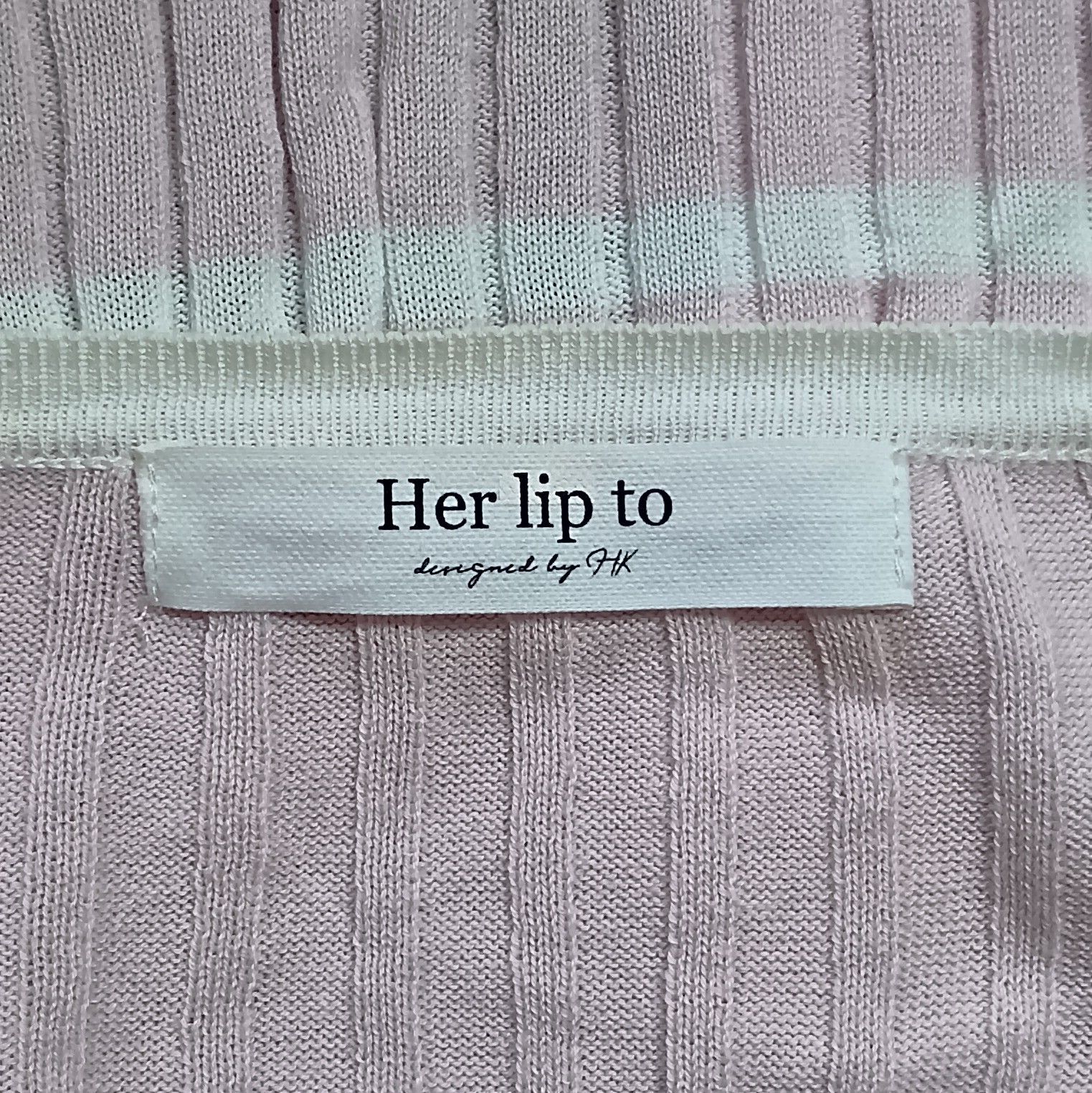 herlipto Trois Logo Bicolor Rib Knit Set herlipto Trois Logo