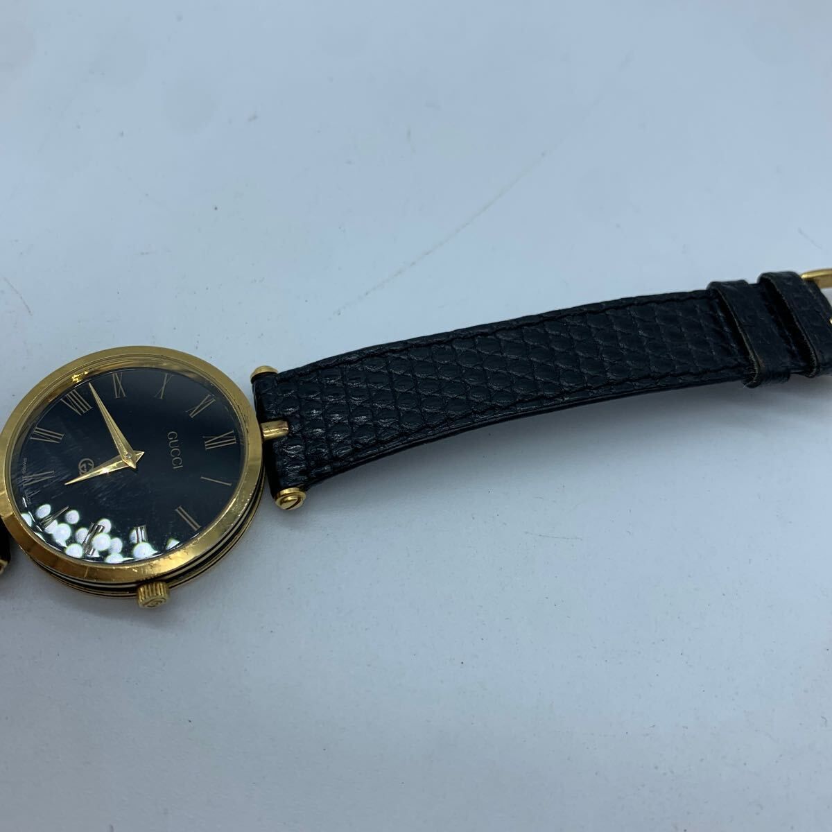 GUCCI グッチ シェリーライン 黒文字盤 腕時計 稼働品 ボーイズ