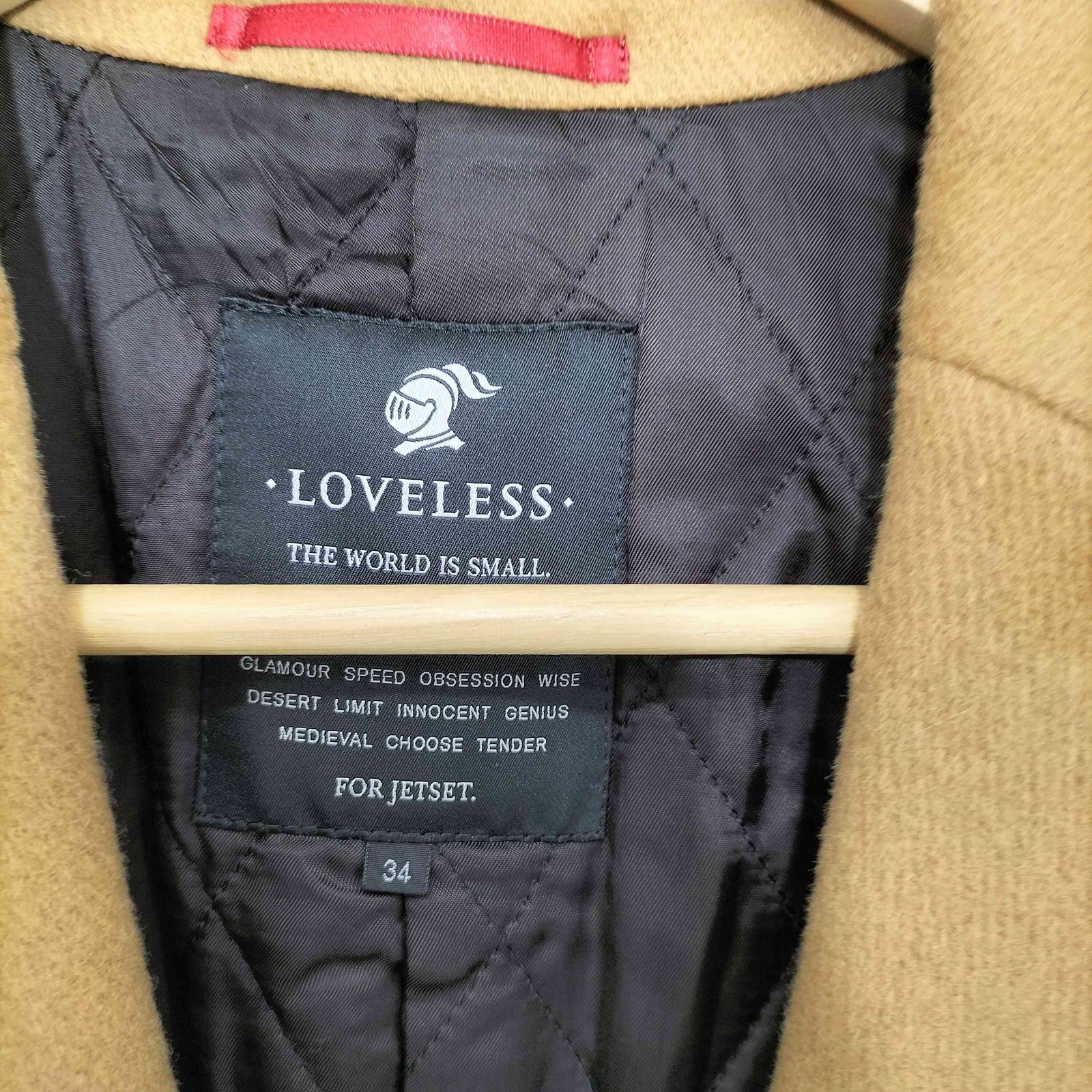 ラブレス LOVELESS 裏地キルティング ウール チェスターコート