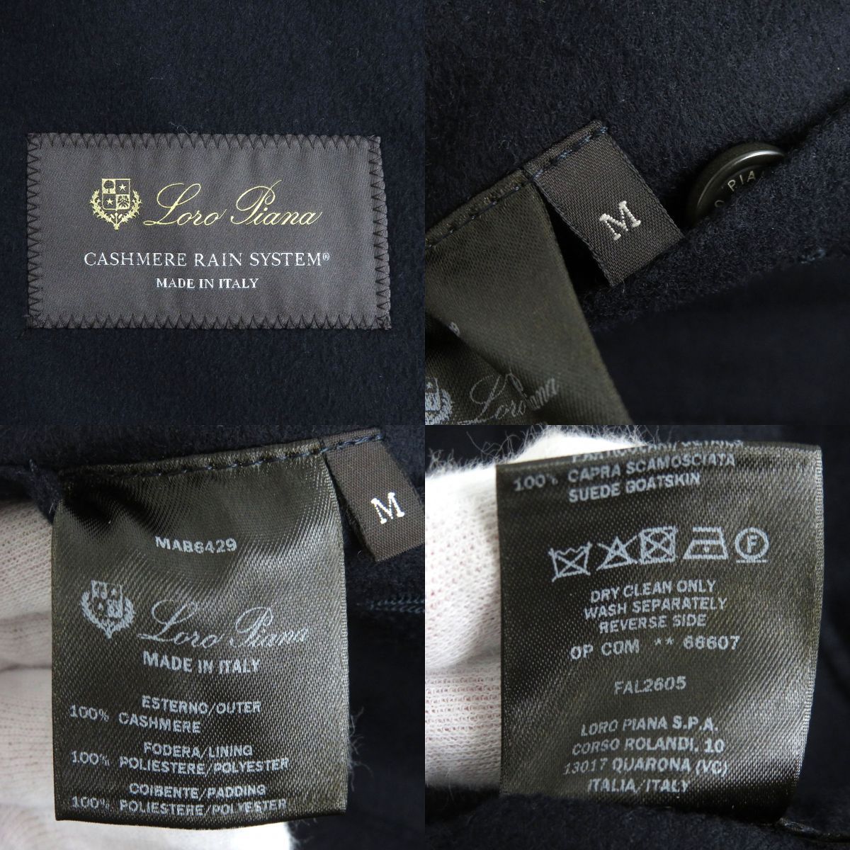 極美△伊製 Loro Piana ロロピアーナ CASHMERE RAIN SYSTEM カシミヤ