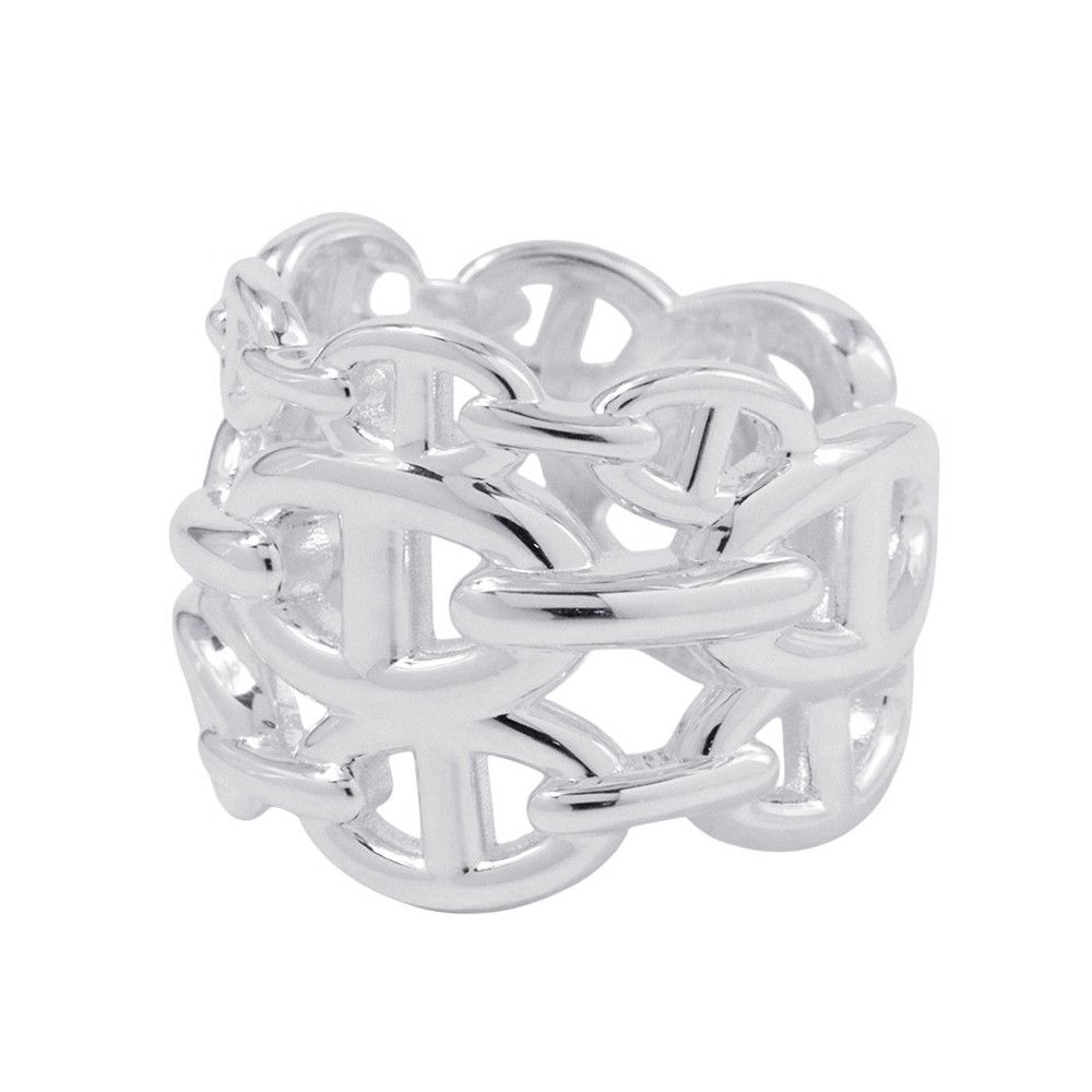 エルメス リング シェーヌダンクル アンシェネGM Enchainee SV925シルバー リングサイズ58 HERMES 指輪