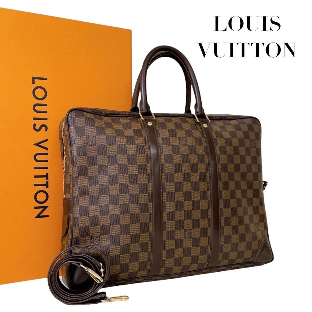 価格交渉 質問大 LOUIS VUITTON ルイヴィトン ダミエ ドキュマンヴォワヤージュ バッグ 2WAY ? メンズ ビジネスバッグ ショルダーバッグ 通勤 出張 A4可 感 上質 レザー ブラウン 人気モデル F