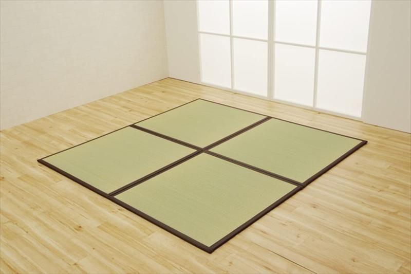 イケヒコ ユニット畳 天竜 半畳 4P ブラウン 約82×82×1.7cm 国産 8607520
