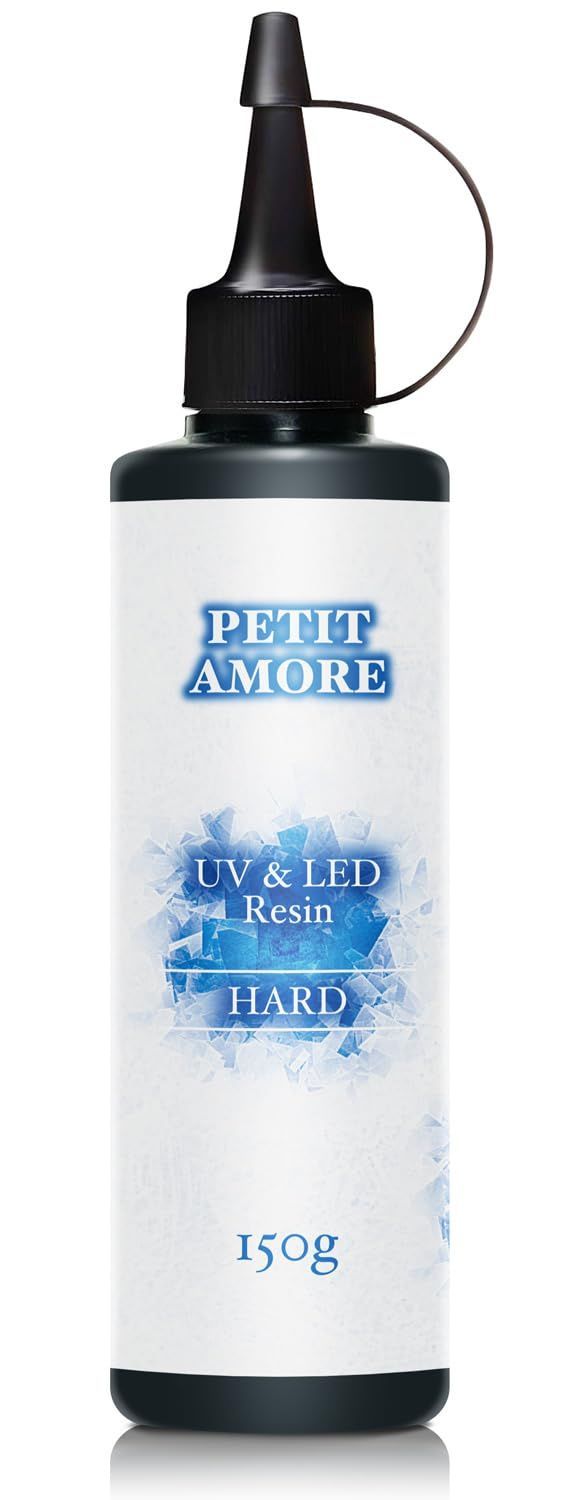【新着商品】PETIT AMORE 純日本製 レジン液 UV-LED対応 大容量 150g ハードタイプ (150g)