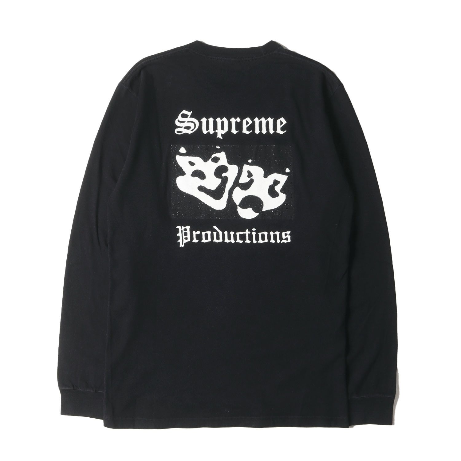SUPREME ブラック 長袖カットソー 黒 S ロンT