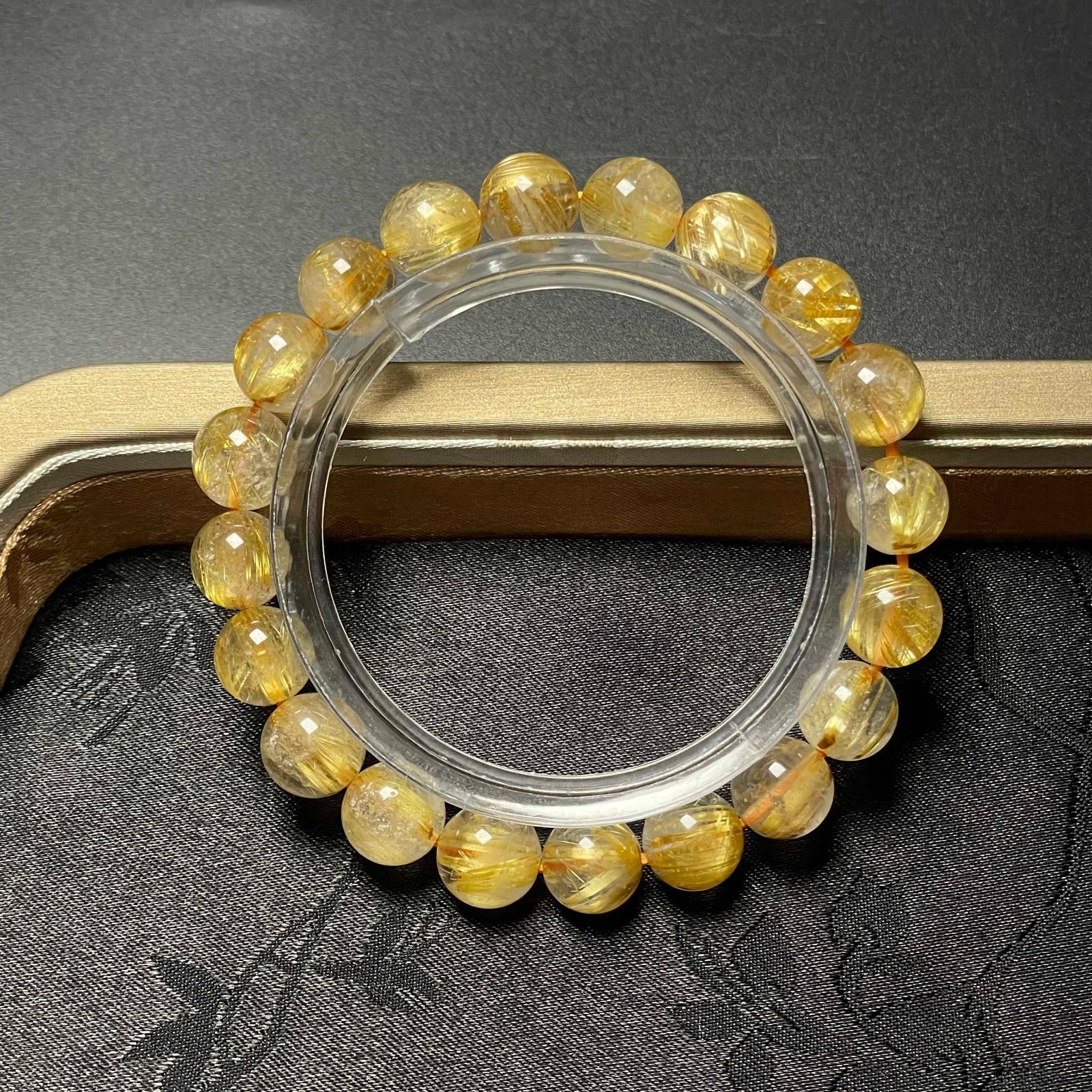 上品 EU製 ☆極!極満針ルチルクォーツ☆ブレスレット