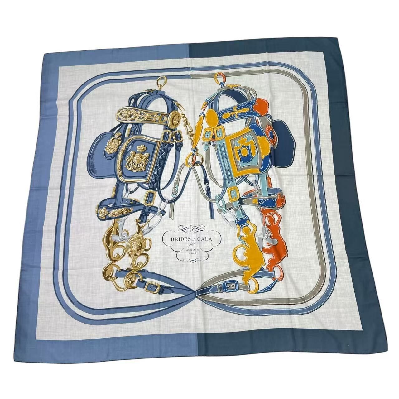 HERMES BRIDES & GALA シルクスカーフ カレ 極美品 HERMES エルメス スカーフ シルク BRIDES DE GALA ブライド
