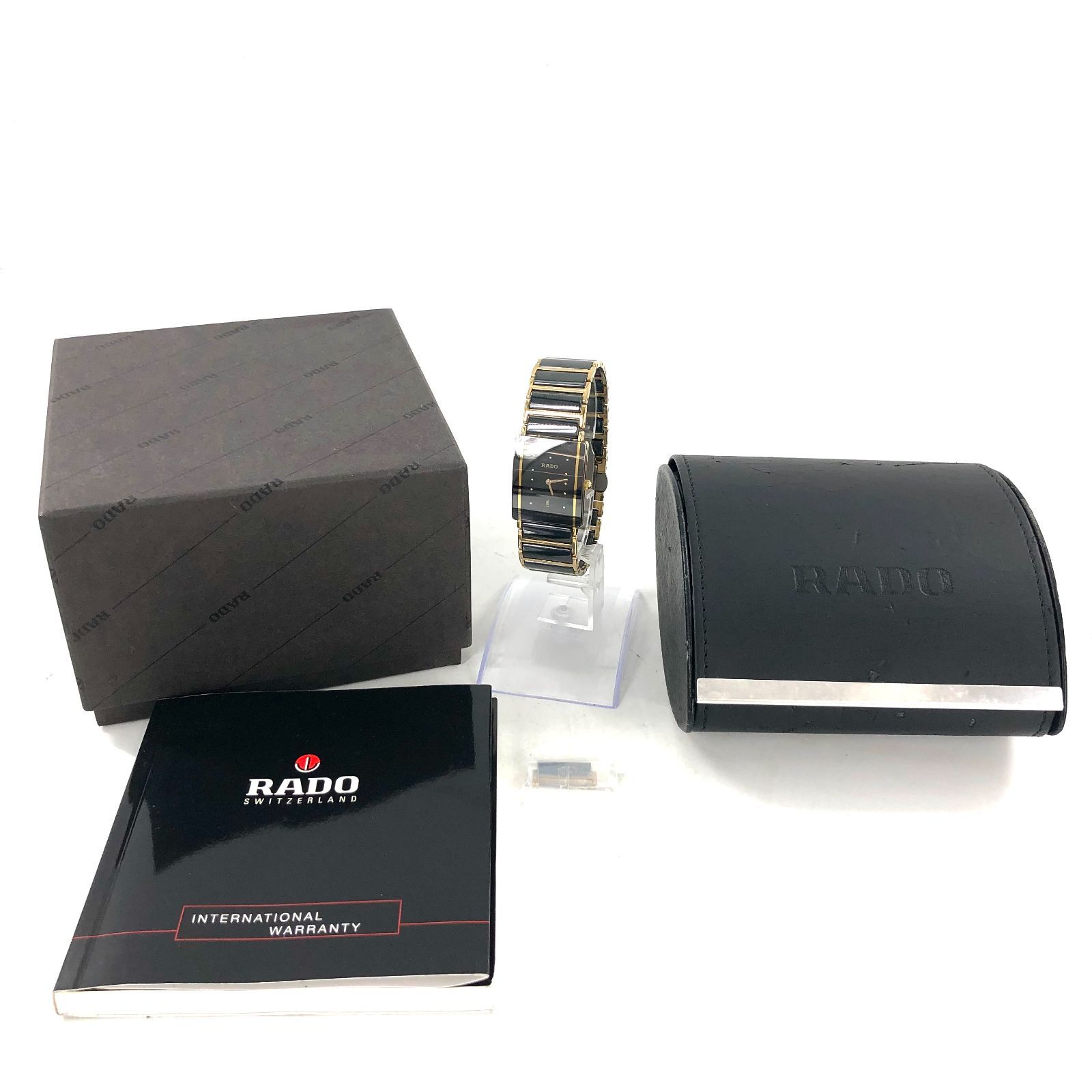 RADO ラドー Diastar ダイヤスター160.0381.3 QZ ブラック文字盤