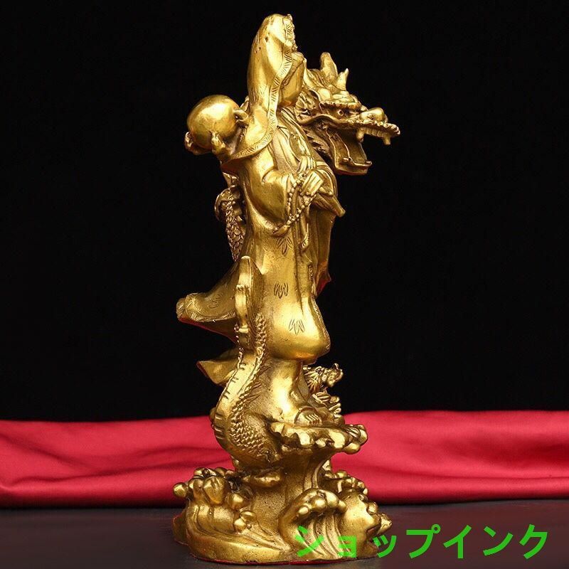 地蔵 菩薩 騎龍観音 銅製 仏像 彫刻 置物 開運 風水 - メルカリ