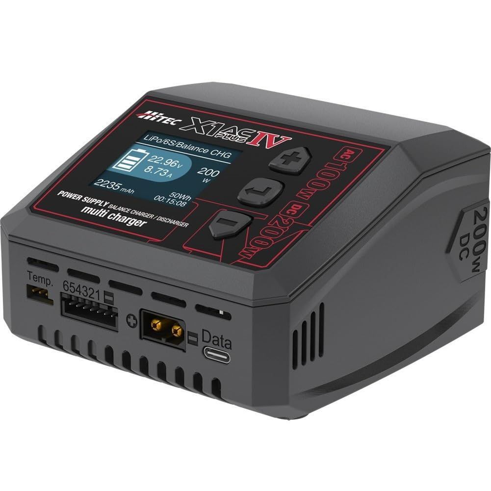ハイテック マルチチャージャー X1 ACプラスIV 44354 充電器 放電器 AC DC デュアルチャンネル ラジコン バッテリー トリクル充電 ブレークイン 液晶 日本語表示 日本 44354