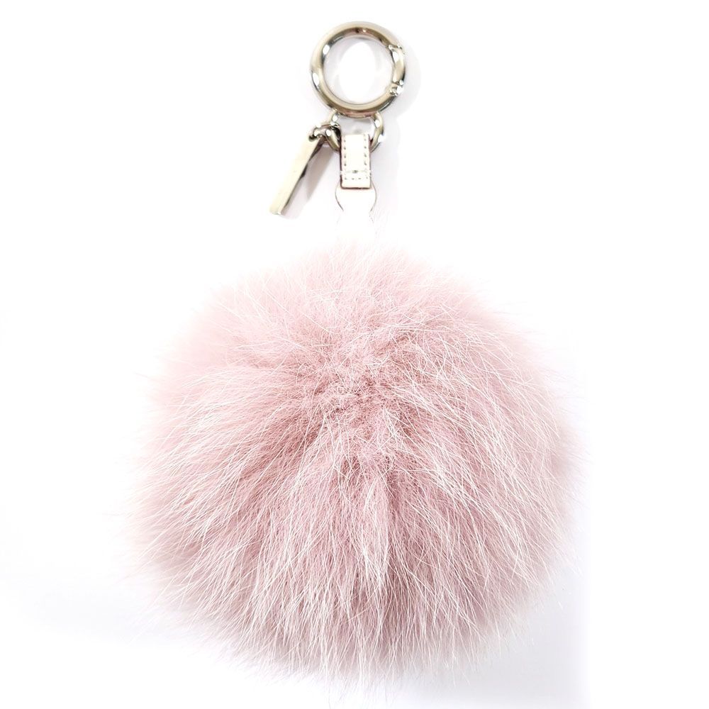 フェンディ 美品 FENDI ポンポン チャーム キーリング 7AR259