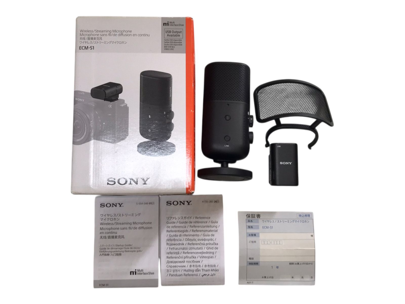 ♥品 SONY ECM-S1 カメラ用ワイヤレス|ストリーミングマイクロホン